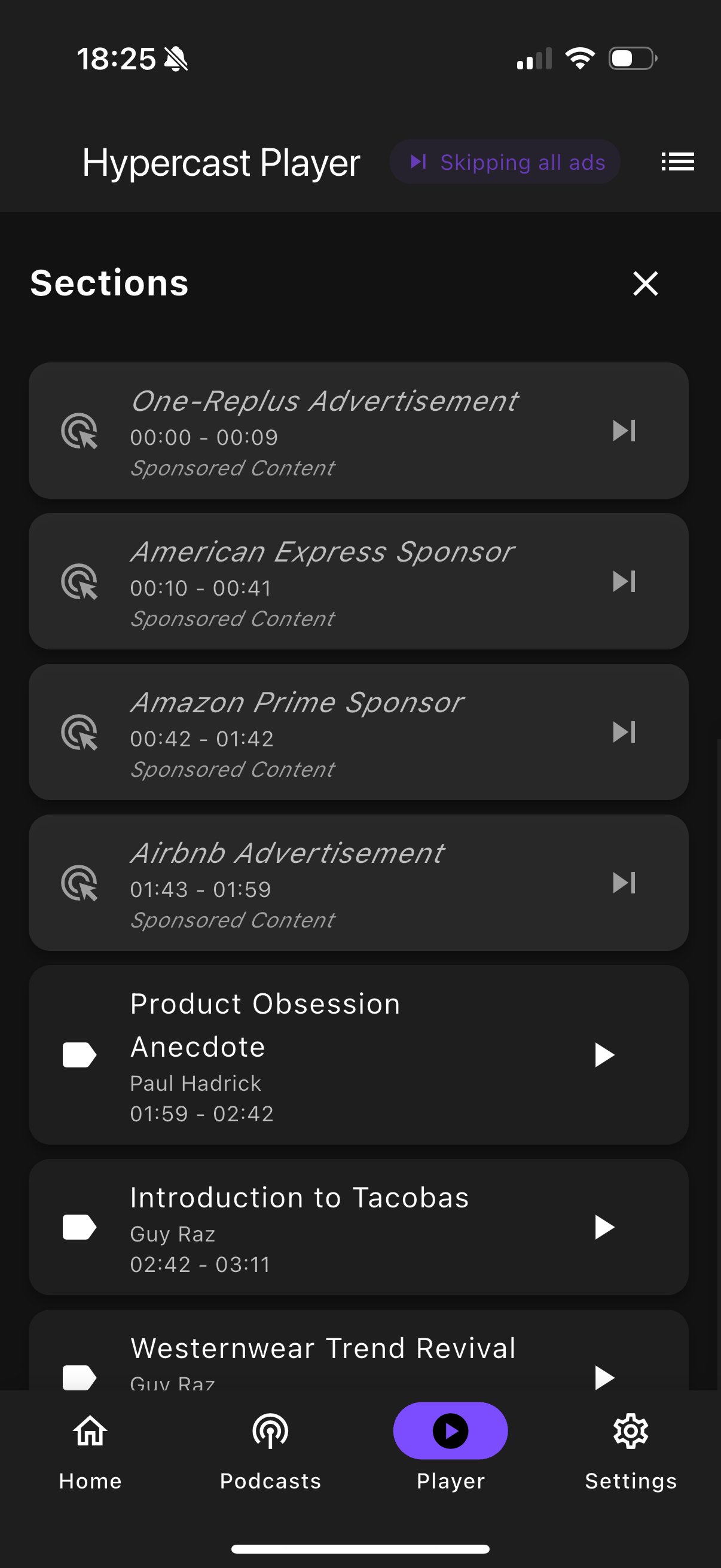 AI-Detected Ad Sections